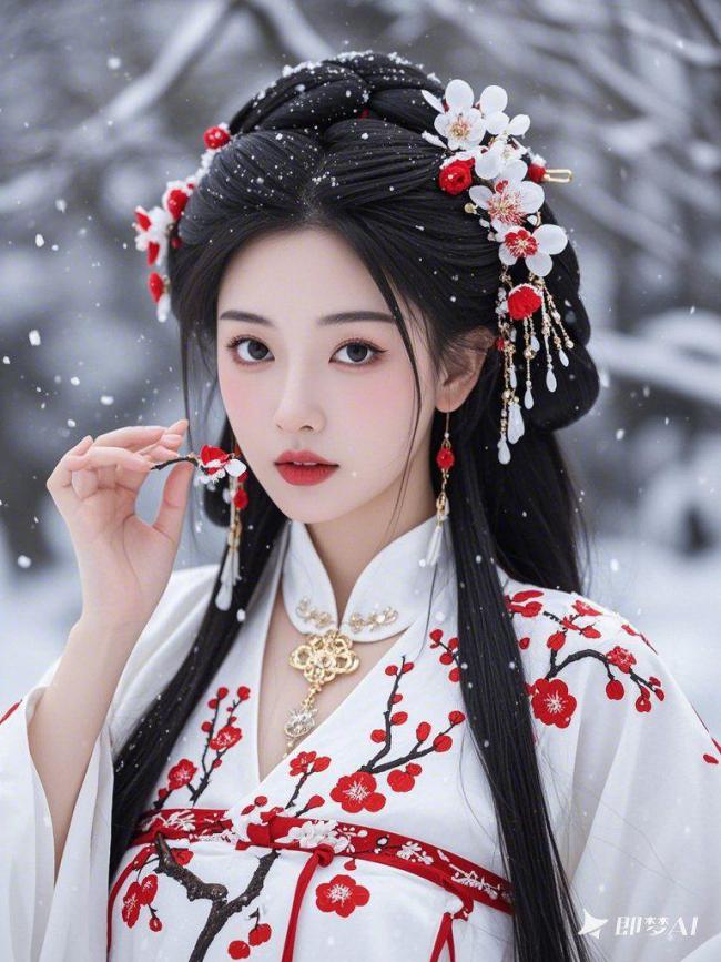 雪中梅韵·汉服少女写真
