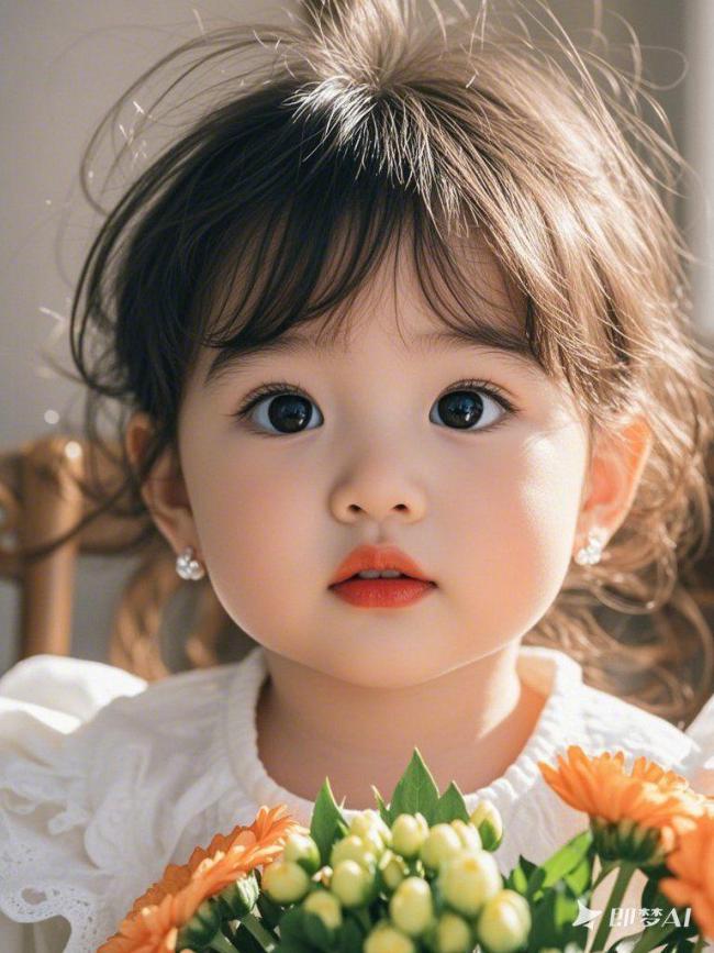 柔光下的萌娃特写