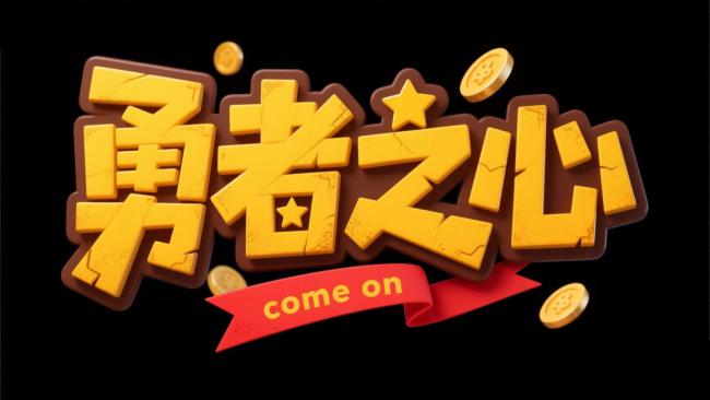 勇者之心3D卡通艺术字设计