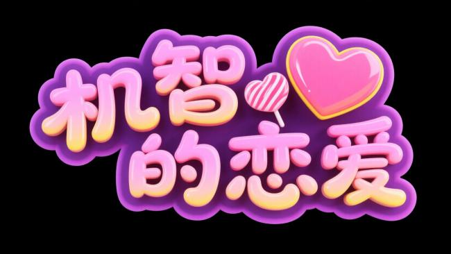 机智的恋爱艺术字设计