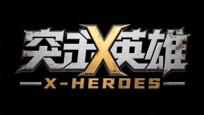 突袭X英雄金属科幻标题设计