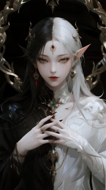 双色精灵女王：暗黑奇幻美学巅峰之作