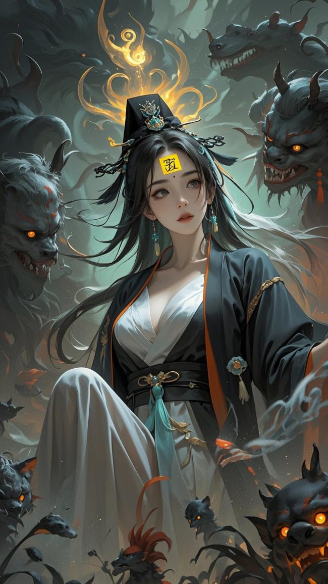 仙侠女修符咒镇妖图