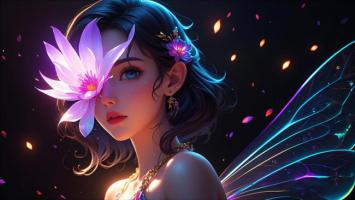 仙子莲眸蝶翼梦幻图