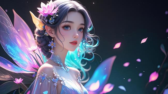 仙子翩跹·梦幻花翼精灵插画