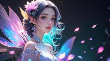 仙子翩跹·梦幻花翼精灵插画