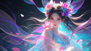 仙气缭绕的玄幻少女3D渲染图