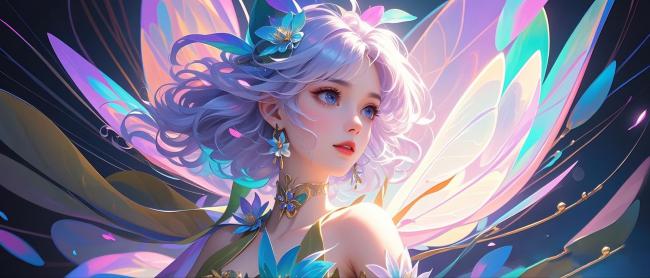 梦幻精灵少女赛璐璐插画