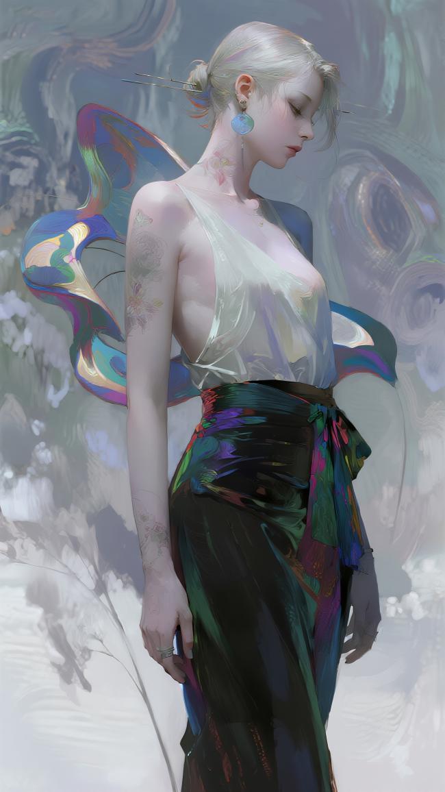 梦幻超现实女性角色插画