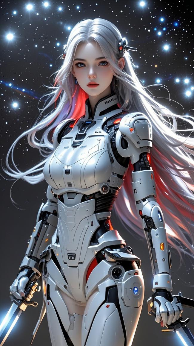 银发机甲女战士战星海