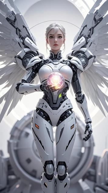 赛博天使机甲战士：未来与神圣的融合