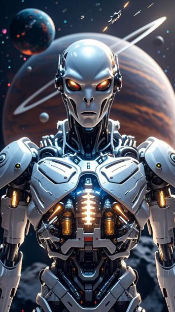 赛博朋克机械战士星际争霸场景