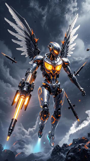 赛博天使机甲战神：霓虹翼下焚天而行