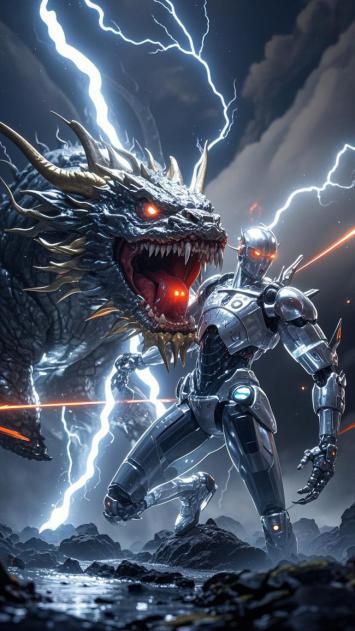 雷电巨龙对决机甲战士：科幻玄幻巅峰之战