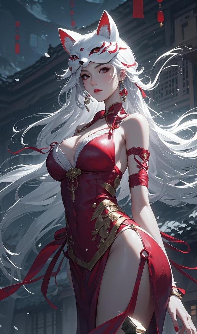 红衣狐女立古巷，仙侠玄幻风满屏