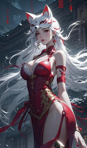红衣狐女立古巷，仙侠玄幻风满屏