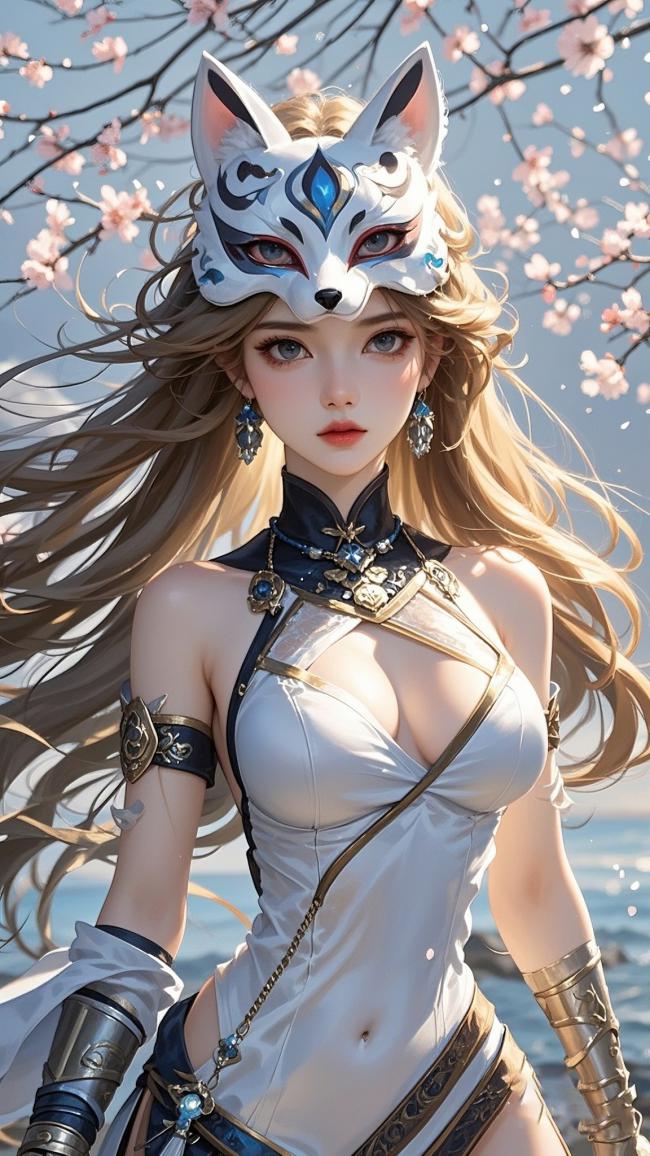 狐妖仙子樱花海畔写真