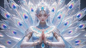 仙羽神女合十祈愿图