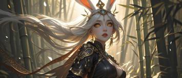 竹林兔耳女战士写实立绘