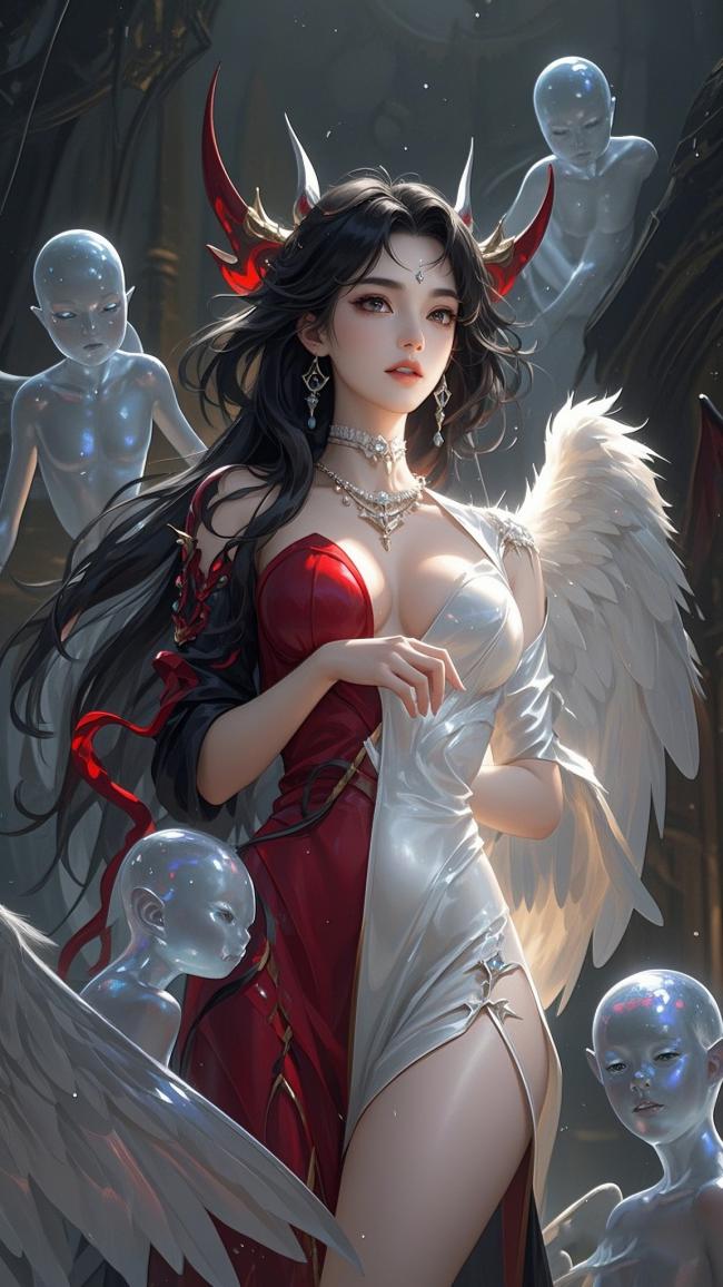 暗黑天使恶魔女角色设计图