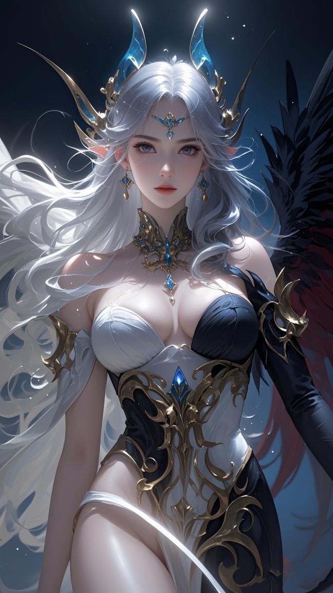 银发天使战姬：星空羽翼与幻彩铠甲