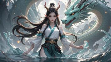 龙女与青龙共舞沧海奇景