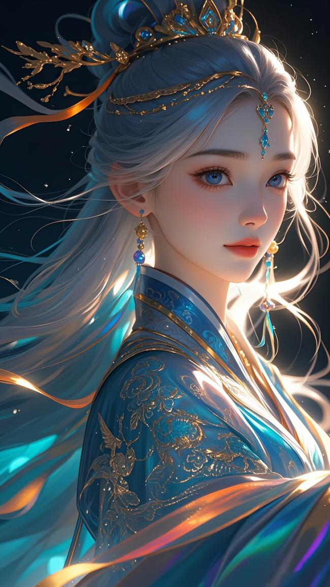 仙侠美人星夜霓裳图