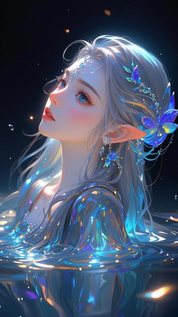 星夜水灵仙子·3D幻想动漫风