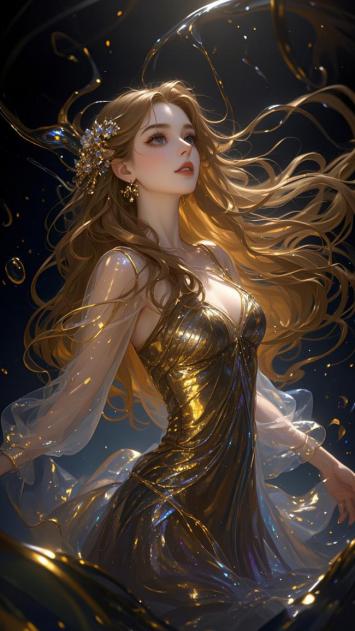 金纱仙子浮游星海，光影流转如梦似幻