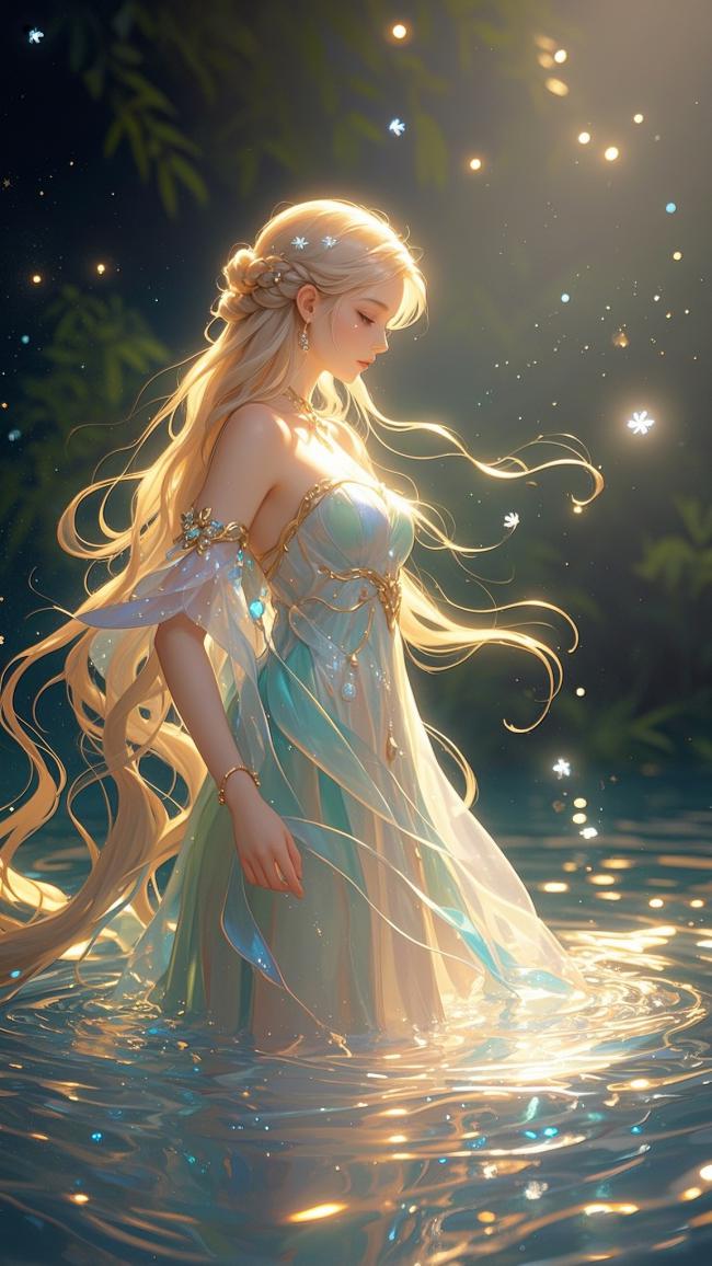 星光水畔精灵少女写真