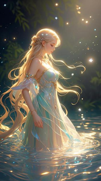 星光水畔精灵少女写真