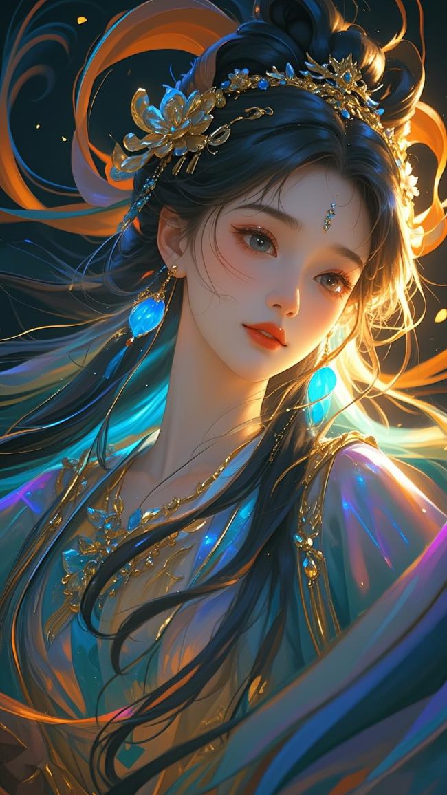 仙侠女神流光飞舞，3D渲染极致细腻