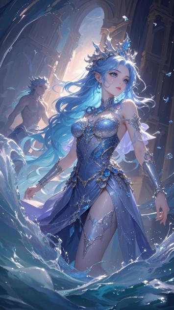 水神立浪间，奇幻国潮风