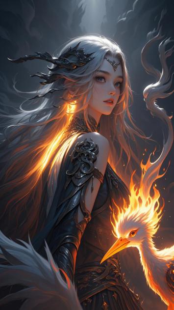 银发战姬与火焰神鸟的史诗对决