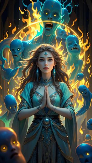 仙侠女神召唤幽灵火焰法阵