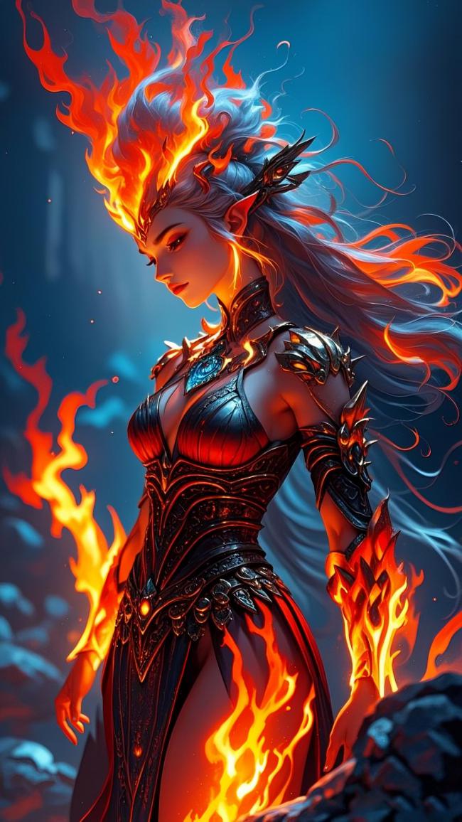 火焰女神幻境插画