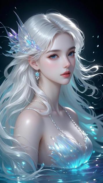 冰霜仙子水下幻境插画