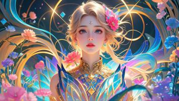 仙侠少女流光幻境插画