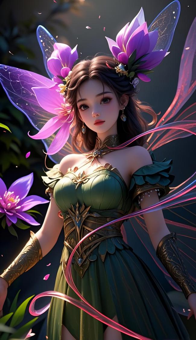 仙侠精灵少女赛璐璐插画