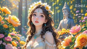花冠少女禅林幻境插画