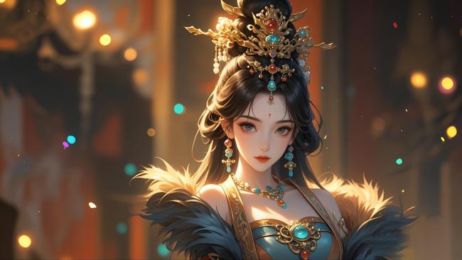 古风仕女水墨动漫图