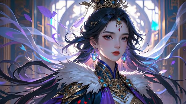 仙侠女神紫霞飞舞图