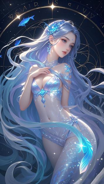 蓝发仙子星盘幻境插画