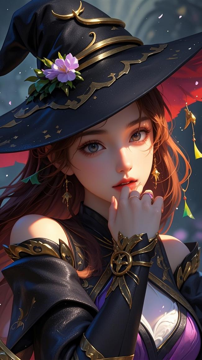 魔法女巫角色插画｜3D渲染高清细节