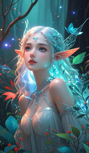 梦幻精灵少女森林写真